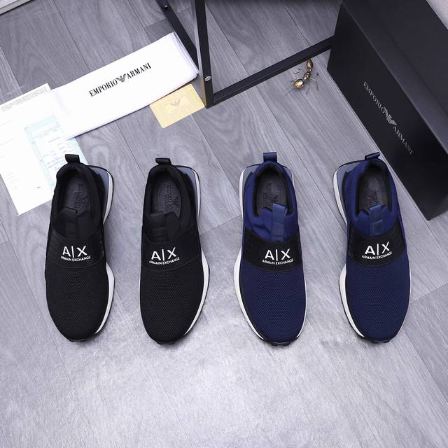 商品商标：Armani 阿玛尼 休闲鞋 正码码数 38-45 商品材料：精选原版鞋面 牛皮鞋垫 弹力布内里 橡胶大底