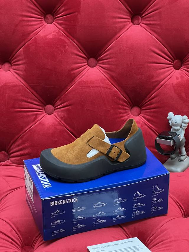 独家实拍 高版本 小众潮牌 Birkenstock24春夏博肯一脚蹬懒人乐福鞋 这系列单鞋刚出就心动了 很有质感样式比较百搭 大气 上脚感受很好 不管是颜值还是