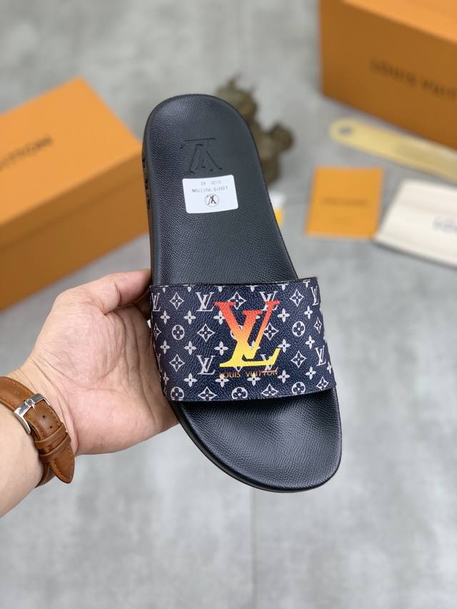 工厂价 实价 原单品质 Louis Vuitton 官网爆款路易威登 Lv男士拖鞋 专柜同步发售 ！意大利进口原版面料 原厂特供原版底 码数：38-45 超多款