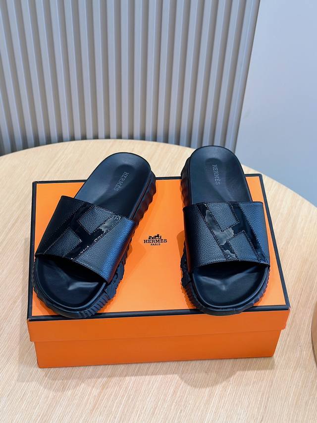 Hermès 顶级 Size:39-44 38.45 46定做 Herme*H家 爱马仕 男士凉鞋拖鞋-原版复刻 购入原版一比一打造，大底私模，每个颜色对应的