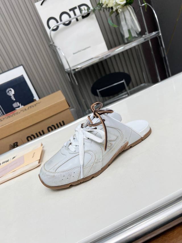 实价不让利 ！顶级版本miumiu缪缪情侣款半拖 X New Balance Nb530 休闲 运动鞋 阿甘鞋 德训鞋 原版购入开发做货 Miu Miu X N