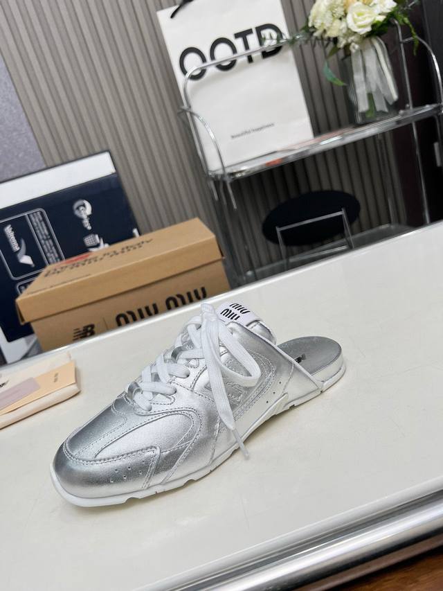 实价不让利 ！顶级版本miumiu缪缪情侣款半拖 X New Balance Nb530 休闲 运动鞋 阿甘鞋 德训鞋 原版购入开发做货 Miu Miu X N