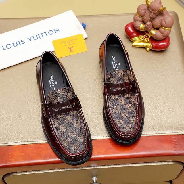 工厂价 Louis Vuitton 新款皮鞋官网原版复制，鞋面采用进口官网1:1材料制作意大利牛皮面，高端内里绝非一般的工艺制造，大厂工艺流程，专为潮男们打造最