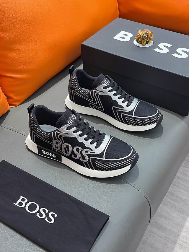 商品名称：Boss 波士 正规码数 38-44 休闲鞋 商品材料：精选 网布滴胶鞋面，舒适羊皮内里 ；原厂大底。