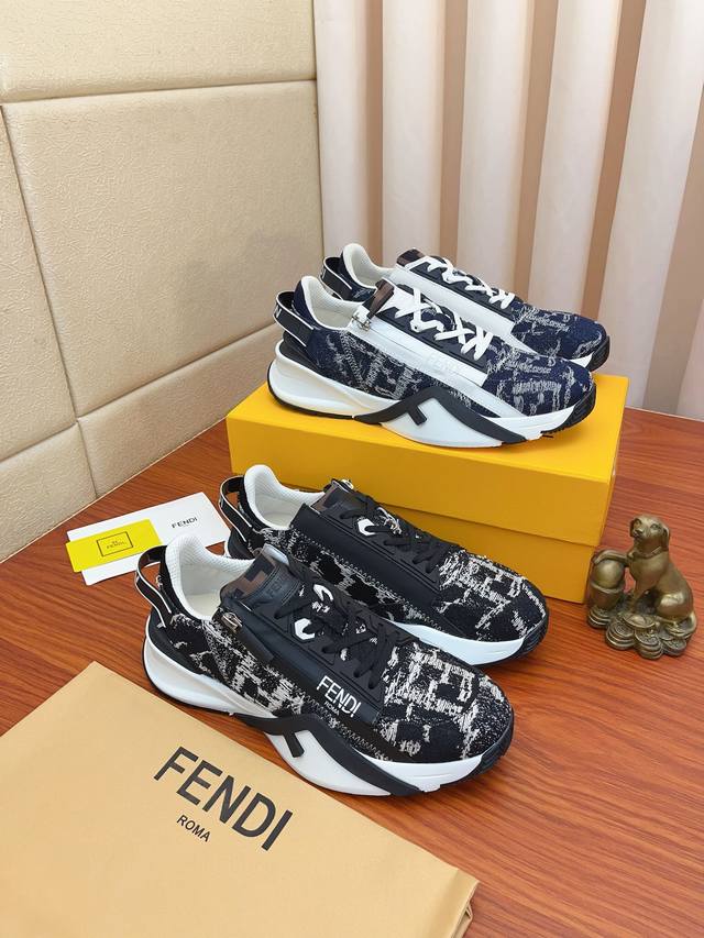 实价 Fendi.芬迪 新款 精品休闲鞋 原版高品质鞋面进口牛皮制作 真皮内里加厚乳胶鞋垫版型时尚 动感十足原版芬迪舒适大底 简洁大方运动休闲。码数38-44