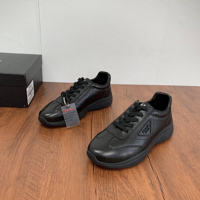 Prada 普拉达 America'S Cup 全皮运动鞋 莞产顶级猛货 新品出货 创新材质 廓形线条 活力配色 当代外观 定义精致美学与革新技术的全新prad