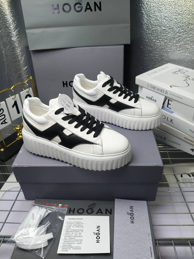 Hogan P: 情侣款,Size:女35-40.男39-44 .45定做 Hogan 霍根最新饼干鞋，厚底鞋，飞艇鞋，情侣款男女同款 小红书打卡款~~~增高6