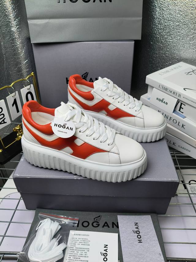 Hogan P: 情侣款,Size:女35-40.男39-44 .45定做 Hogan 霍根最新饼干鞋，厚底鞋，飞艇鞋，情侣款男女同款 小红书打卡款~~~增高6