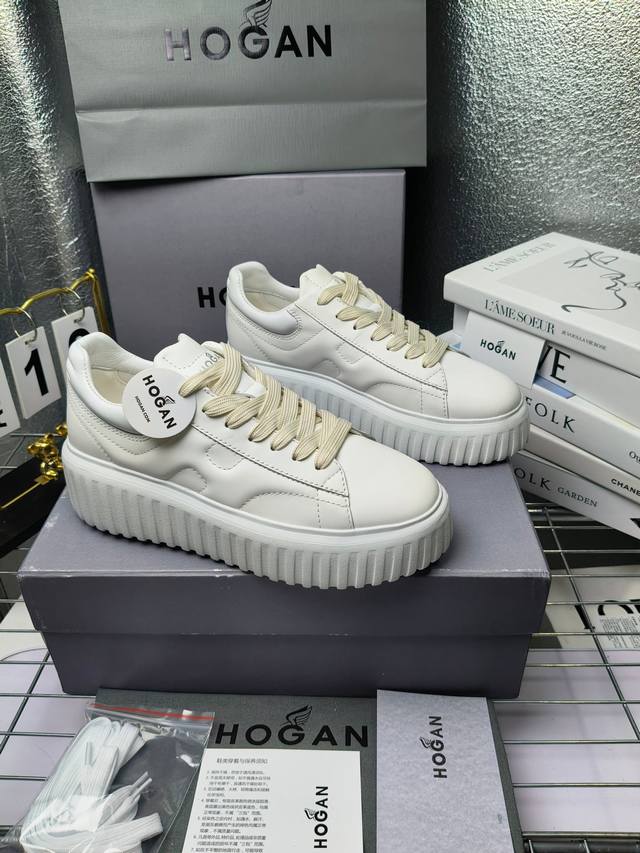 Hogan P: 情侣款,Size:女35-40.男39-44 .45定做 Hogan 霍根最新饼干鞋，厚底鞋，飞艇鞋，情侣款男女同款 小红书打卡款~~~增高6