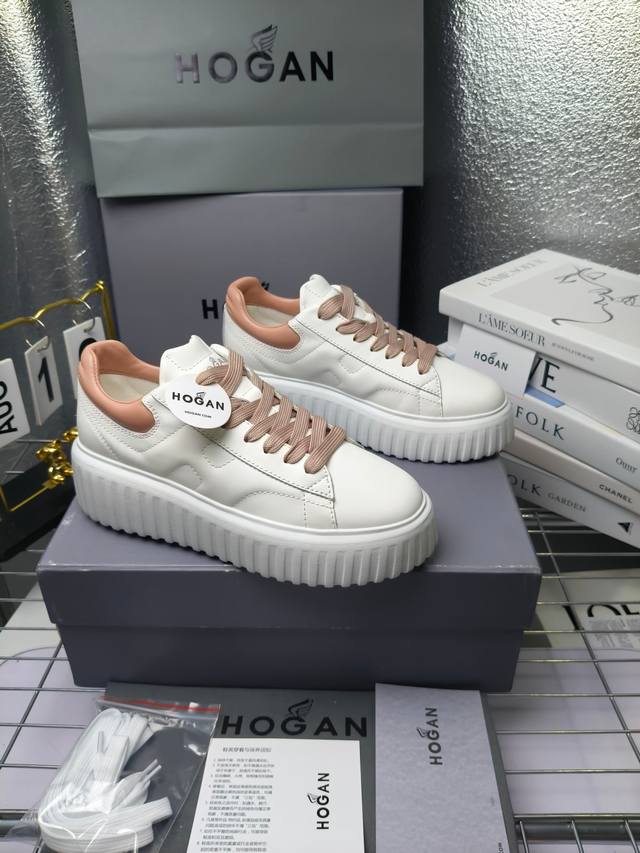 Hogan P: 情侣款,Size:女35-40.男39-44 .45定做 Hogan 霍根最新饼干鞋，厚底鞋，飞艇鞋，情侣款男女同款 小红书打卡款~~~增高6