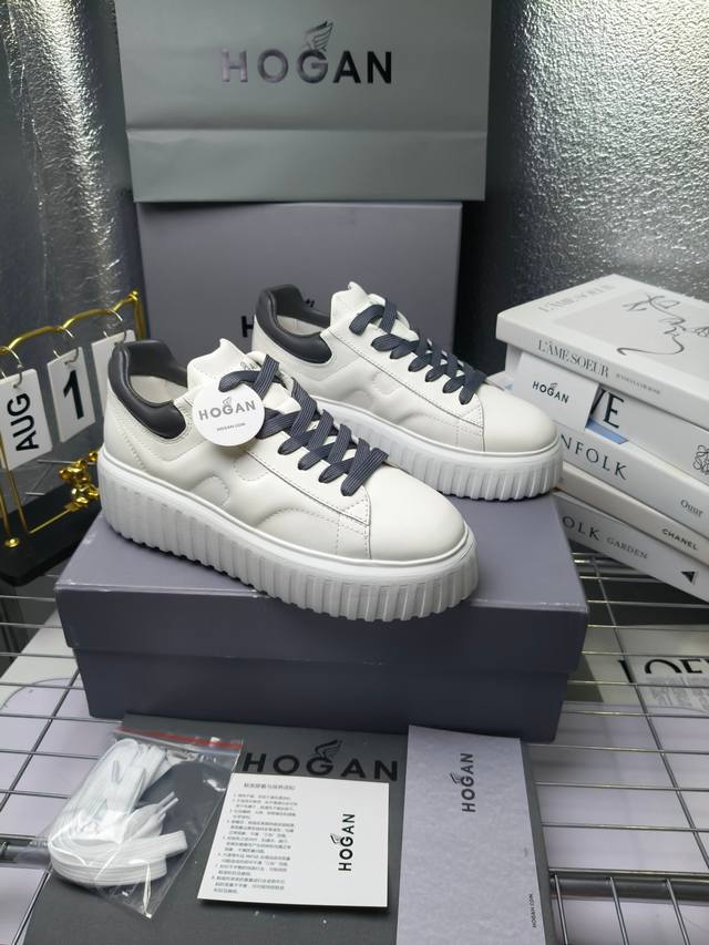 Hogan P: 情侣款,Size:女35-40.男39-44 .45定做 Hogan 霍根最新饼干鞋，厚底鞋，飞艇鞋，情侣款男女同款 小红书打卡款~~~增高6