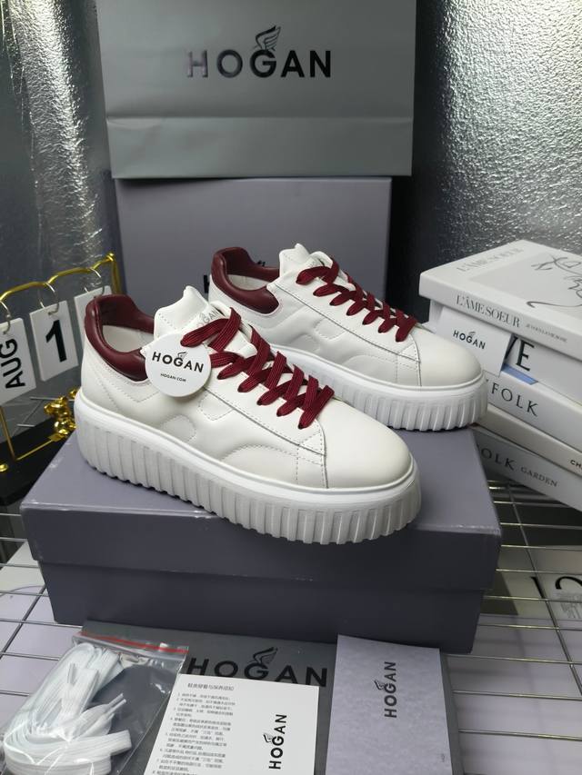 Hogan P: 情侣款,Size:女35-40.男39-44 .45定做 Hogan 霍根最新饼干鞋，厚底鞋，飞艇鞋，情侣款男女同款 小红书打卡款~~~增高6