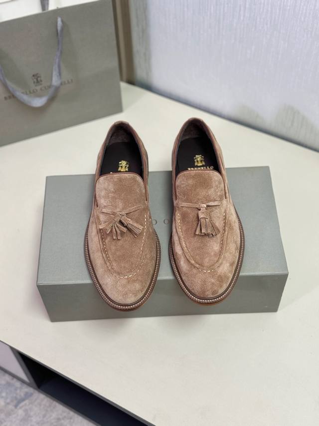 Bc P: Size ：39-44 38.45可订做 Brunello Cucinelli新款流苏便士乐福鞋｜面料采用进口牛皮｜高档细腻｜如天鹅绒一般柔软的皮革