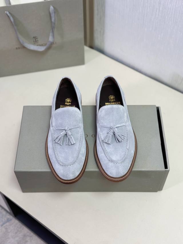 Bc P: Size ：39-44 38.45可订做 Brunello Cucinelli新款流苏便士乐福鞋｜面料采用进口牛皮｜高档细腻｜如天鹅绒一般柔软的皮革