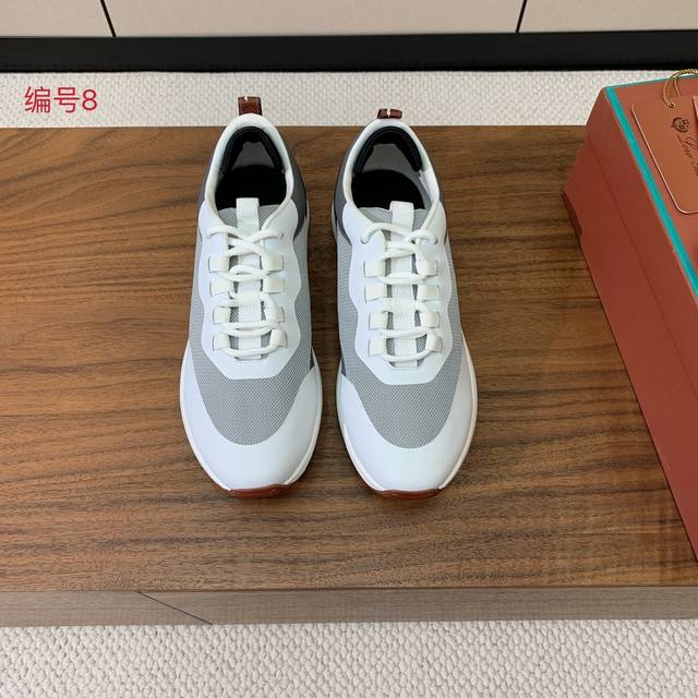 Lp P: Size：39-46 38.45.46 可定做 Lp Loro Piana 小众诺优翩雅经典款慢跑鞋，男士系带休闲鞋运动鞋，这款采用storm Sy