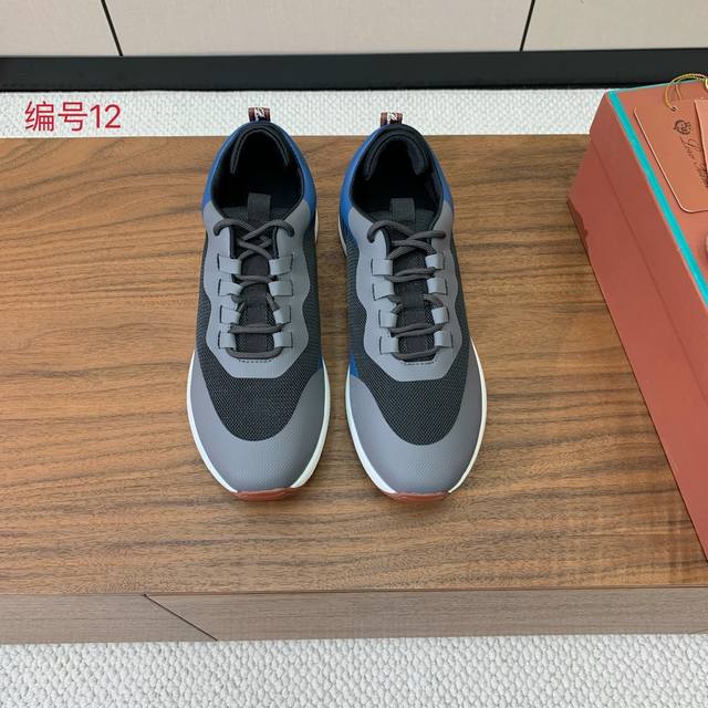 Lp P: Size：39-46 38.45.46 可定做 Lp Loro Piana 小众诺优翩雅经典款慢跑鞋，男士系带休闲鞋运动鞋，这款采用storm Sy