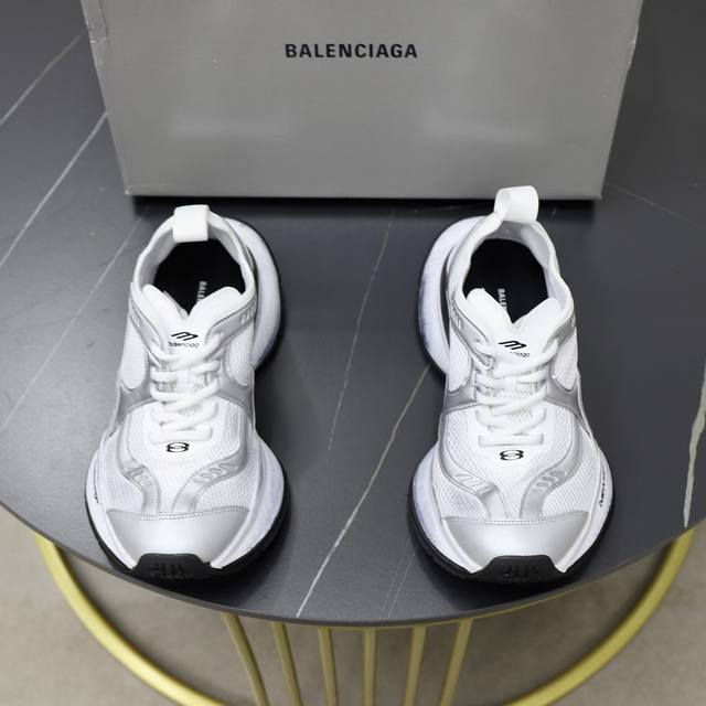 出厂价： 巴黎13代 Balen Balenciaga Circuit 巴黎世家圆头系带logo印花低帮老爹鞋 全套原纸板楦头开发 最原汁原味的灵魂版型 全鞋荧