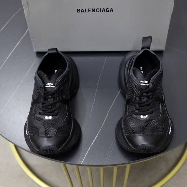 出厂价： 巴黎13代 Balen Balenciaga Circuit 巴黎世家圆头系带logo印花低帮老爹鞋 全套原纸板楦头开发 最原汁原味的灵魂版型 全鞋荧