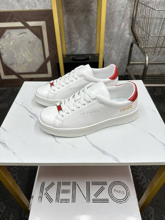 Kenzo 凯卓 低帮男运动鞋，原版进口牛皮面、 牛皮内里，橡胶大底 专业严谨工艺 彰显尊贵绅士品味 ，码数 38 44 45定做不退换 X0