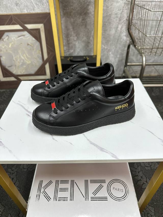 Kenzo 凯卓 低帮男运动鞋，原版进口牛皮面、 牛皮内里，橡胶大底 专业严谨工艺 彰显尊贵绅士品味 ，码数 38 44 45定做不退换 X0