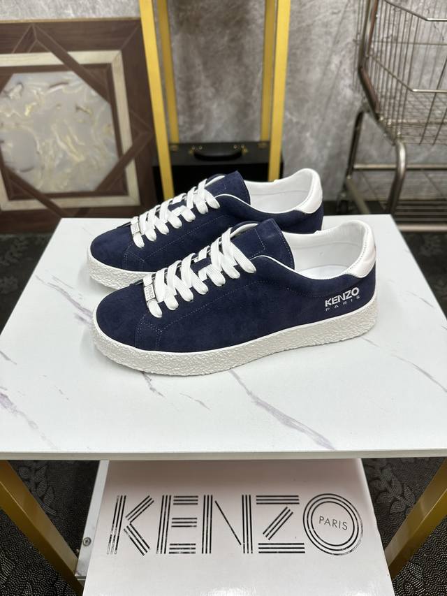 Kenzo 凯卓 低帮男运动鞋，原版进口牛皮面、 牛皮内里，橡胶大底 专业严谨工艺 彰显尊贵绅士品味 ，码数 38 44 45定做不退换 X0