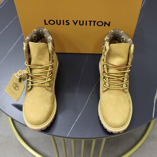 出厂价： 情侣ss秋冬新款louis Vuitton 添柏岚联名lv高帮 Lv 这一季的真的太香了～ 原本皮料，Lv点缀， 细节 高级感直接拉满上脚无敌帅气～