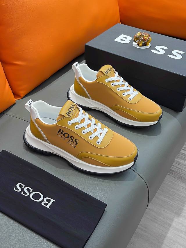 商品名称：Boss 波士 正规码数: 38-44 休闲鞋 商品材料：精选 牛皮鞋面，舒适羊皮内里 ；原厂大底。