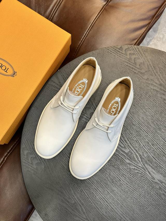 Tod'S P: Size,.39-44 38.45订做 Tods 托德斯 高帮休闲乐福鞋｜面料进口牛反绒｜内里垫脚水染牛皮｜嵌边橡胶豆豆鞋底柔软脚感舒适｜轻便