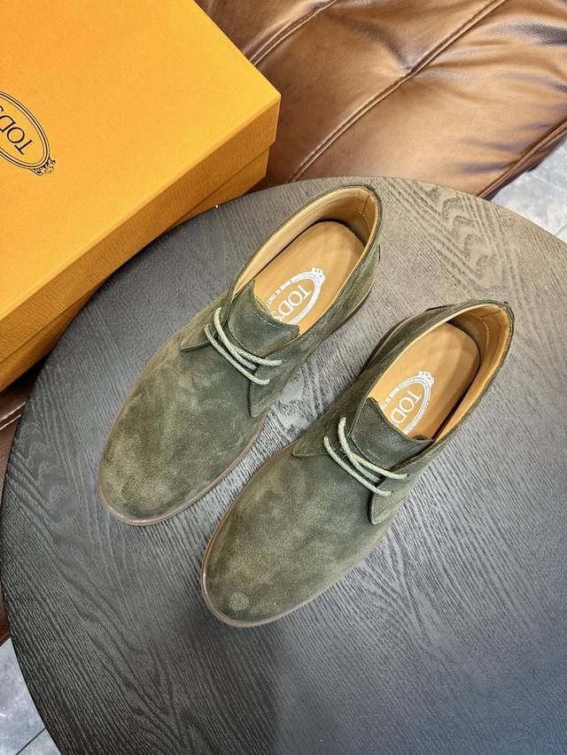 Tod'S P: Size,.39-44 38.45订做 Tods 托德斯 高帮休闲乐福鞋｜面料进口牛反绒｜内里垫脚水染牛皮｜嵌边橡胶豆豆鞋底柔软脚感舒适｜轻便