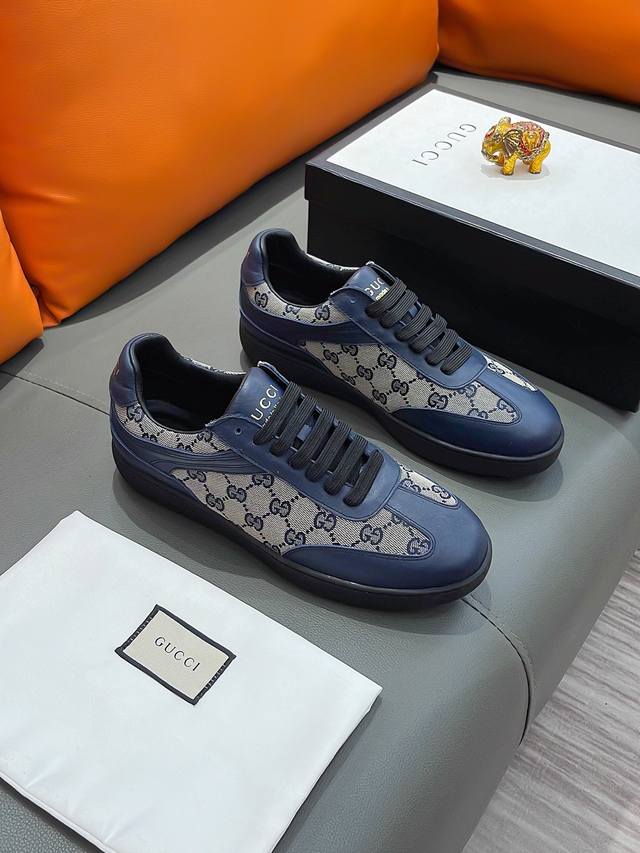 商品名称：Gucci 古驰 正规码数: 38-44 休闲鞋 商品材料：精选 牛皮鞋面，柔软羊皮内里；原厂大底。