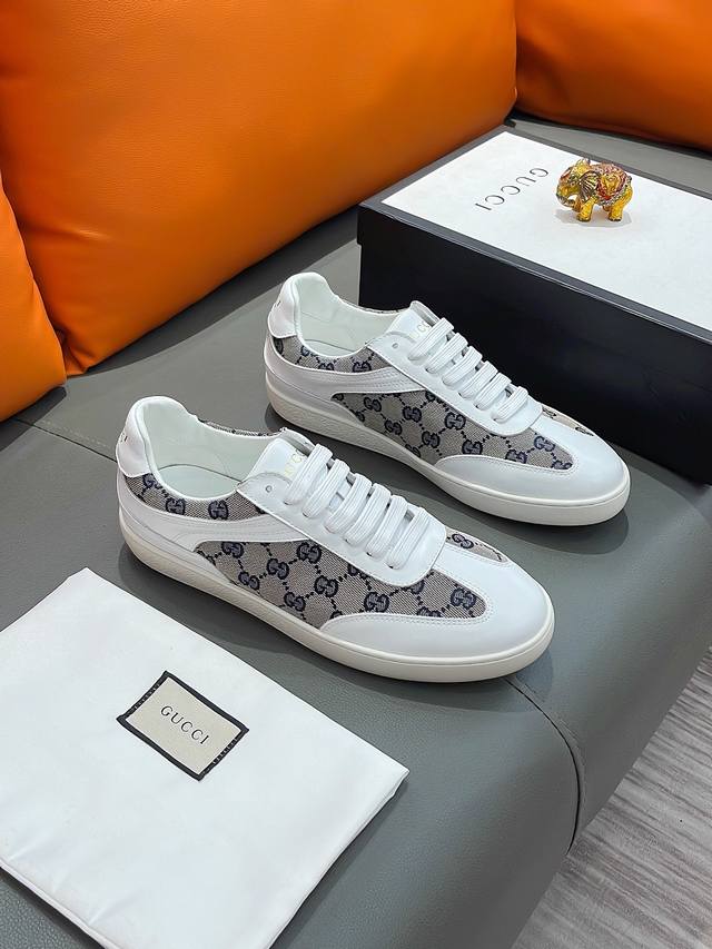 商品名称：Gucci 古驰 正规码数: 38-44 休闲鞋 商品材料：精选 牛皮鞋面，柔软羊皮内里；原厂大底。