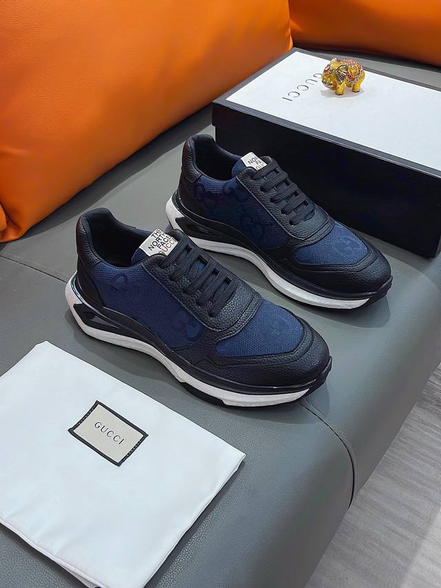 商品名称：Gucci 古驰 正规码数: 38-44 休闲鞋 商品材料：精选 牛皮鞋面，柔软羊皮内里；原厂大底。