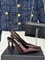 厂价 Saint Lauren*YSL圣罗兰 23ss新品走秀高跟尖头凉鞋鞋面采用小牛漆皮内里踮脚混种羊皮意大利进口真皮大底跟高：10cmSize：35-39