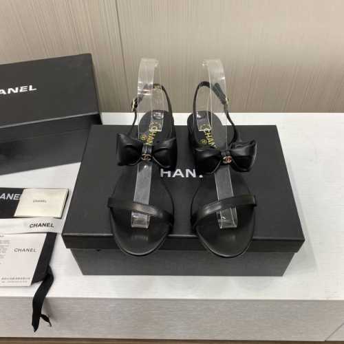 出厂价P 顶级品质 Chanel 香奈儿2025顶级专柜 初夏新款 官网上新 全球首发 Chanel 香奈儿24Ss-尖头粗跟凉鞋 Charnl美鞋 Chane