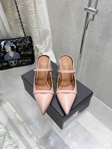 Malone Souliers 半拖鞋面采用进口牛皮 羊皮内里 进口真皮大底平底 高跟8.5cm码数 35-42 40 41 42定制不退换