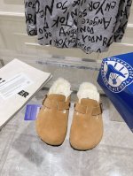 出厂 Birkenstock勃肯羊毛拖鞋单鞋系列 冬日复古暖阳保暖鞋，鞋面原版澳大利亚进口羊皮毛一体，垫脚内里纯羊毛，私模大底 Size：35-40