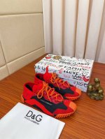 实价： Dolce&Gabbana Dg爆款秋冬必备，官网原版1:1开模，原单品质做工精细，高端奢华原版牛皮+拼色图网布鞋面，羊皮内里、原版橡胶耐磨防滑大底，穿