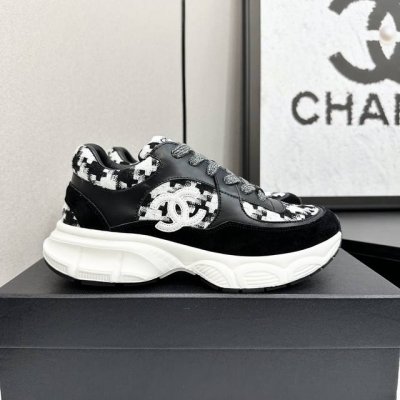 Chanel香奈儿老爹鞋-2025专柜顶级休闲款运动鞋这款经典设计；鞋面多种工艺电绣的风格；大底却时尚运动；不平凡的拥入了多种配色元素 多元化混搭非常好看百搭，