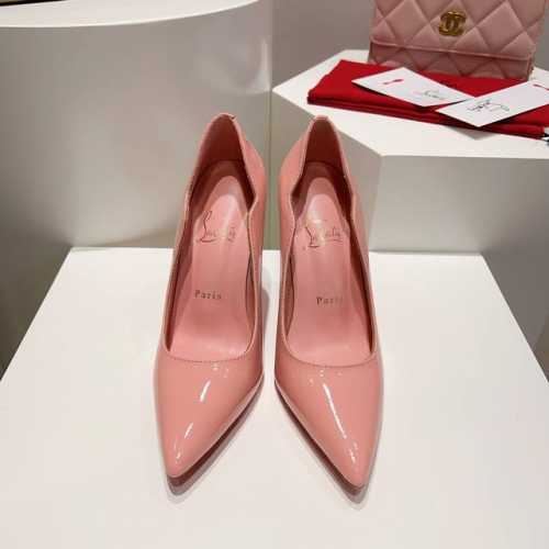 顶级版原版盒 Christian Louboutin s原版做货重工CL经典漆皮波浪纹高跟鞋系列～ 鞋面：招牌的侧面波浪纹设计，整体外观设计都带着一点点黑暗的感