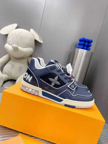 新款 代购品质lv～路易威登lv Trainer最好看的运动鞋，驴牌力推新品，官网限定款复古篮球运动鞋！高帮低帮均花血本购入原版1:1精准复刻、细节很无敌、诚意
