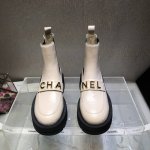 靴子 顶级品质 Chane*小香24B秋冬新品黑金字母乐福鞋～厚底松紧切尔西短靴原版定制黑金凸面立体五金扣 百搭有调性 超级好穿的一双厚底靴 ！ 鞋面：小牛皮
