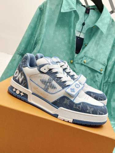 橙子出厂价 Louis Vuitton 路易威登 LV Trainer 魔术贴运动鞋板鞋 休闲复古篮球鞋 情侣款Virgil Abloh亲自操刀设计，向篮球鞋设