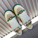 实价 Gucci 2024最新情侣款胖嘟嘟小脏鞋~~厚底鞋~~休闲鞋~~运动鞋~~鞋面牛皮拼接经典双g布面料，头层牛皮内里，垫脚乳胶注塑一体，私模6Cm厚tpu