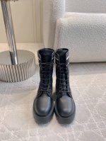 灰格 蓝格 满天星Dio*新款菱格厚底短靴 原版购入打版开发 顶级品质 Z P31:1复刻 实物超级有质感 经典百搭 上脚非常大气鞋面牛皮 原版开模立体布面 内