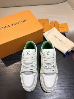 批发直销 女鞋工厂 L家Trainer 运动鞋-顶级品质设计师 Virgil Abloh 借篮球鞋启发的创意表达，此次以 Mini Monogram 条纹织物宣