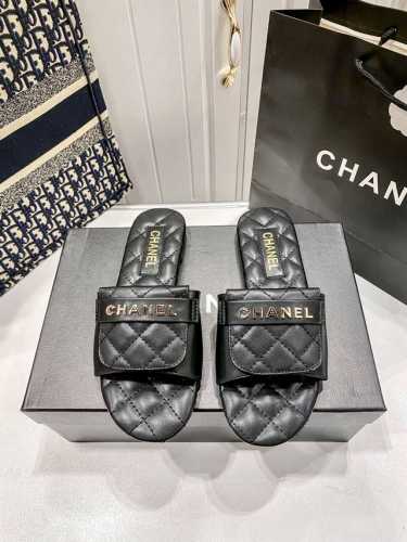 橙子出厂价110 chanel 香奈儿春夏新款 菱格书包扣平底拖鞋 一字拖 休闲凉拖 码数：35-41