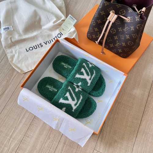 出厂： 高版本 Louis Vuitton 路易威登 顶级专柜 官网上新 独家首发 路易威登 Lv 24Ss 秋冬羊羔毛拖 Lv毛拖 毛拖 Lv拖 Lv鞋控 小