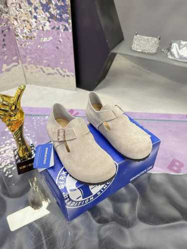工厂价： Birkenstock London 勃肯 升级全软木颗粒脚床 轻松拿捏松弛感的秘籍 勃肯鞋舒适自在四季可穿风格百搭高级中性风“丑萌丑萌”博肯全鞋 皮