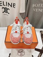 高版本出厂 男码+10 情侣款 Hermes 爱马仕h家24Ss新款情侣运动休闲鞋跑步鞋 经典运动风格+英伦拼色设计，经典耐看！原版倒模楦型，极致1:1形体，进
