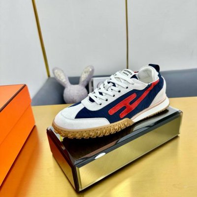 p390男+50 顶级版本 hermes 爱马仕休闲鞋情侣款 h家 四季新品运动鞋 h家 Heros 运动鞋新品 简约鞋面牛皮牛筋面，轻盈舒适透气！运动感十足！